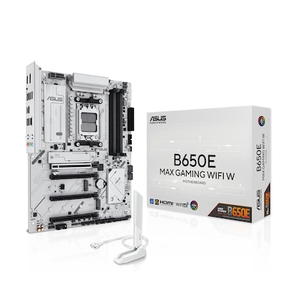 ASUS B650E MAX GAMING WIFI W ATX Mainboard Sockel AM5 DP/HDMI/USB-C ASUS B650E MAX GAMING WIFI W ATX Mainboard Sockel AM5 DP/HDMI/USB-C von Asus
