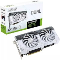 ASUS DUAL GeForce RTX 4070 OC White Gaming Grafikkarte 12GB GDDR6X, 1xHDMI, 3xDP von Asus
