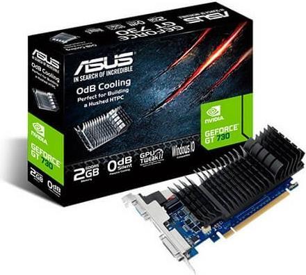 ASUS GT730-SL-2GD5-BRK - Grafikkarten - GF GT 730 - 2 GB GDDR5 - PCIe 2.0 Low-Profile - DVI, D-Sub, HDMI - ohne Lüfter von Asus