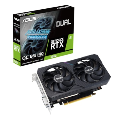 ASUS GeForce RTX 3050 Dual OC V2 8GB GDDR6 Grafikkarte 1xDP/1xHDMI/1xDVI von Asus