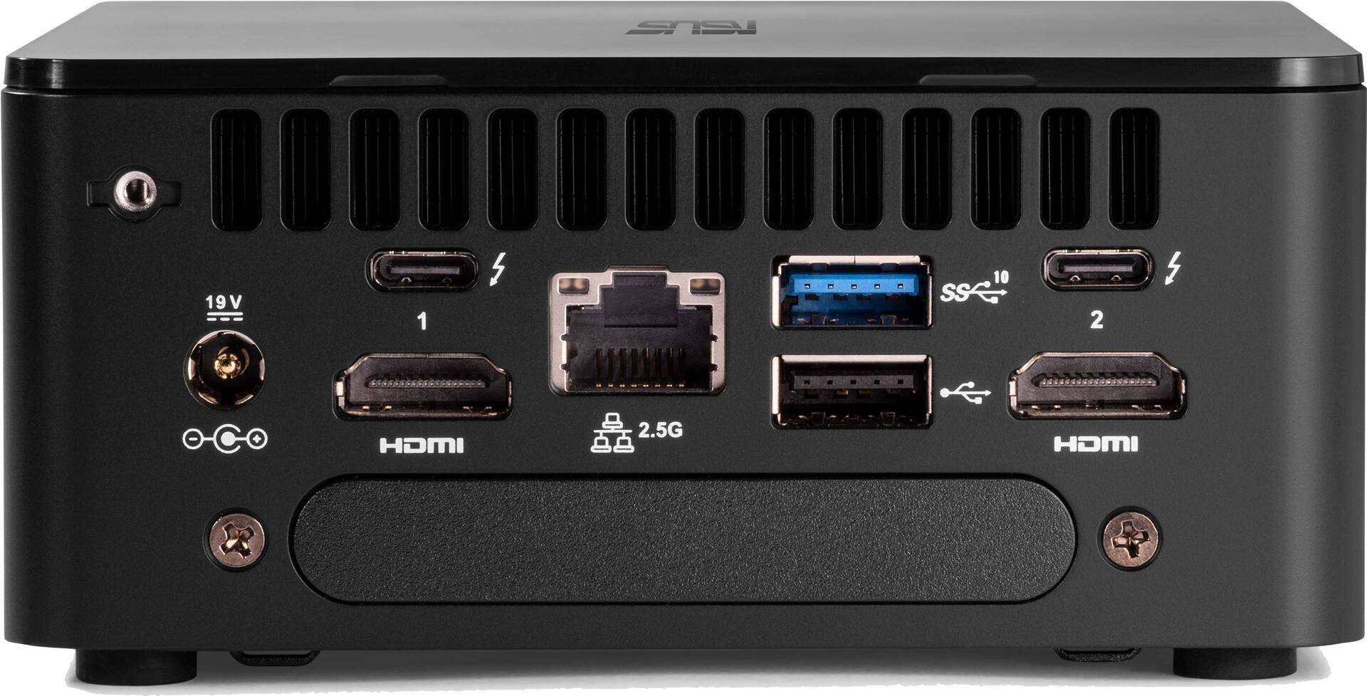 ASUS NUC 12 Pro Tall Kit RNUC12WSHi50000I - Barebone - Mini-PC - keine CPU - RAM 0GB - Intel Iris Xe Grafikkarte - 1GbE, 2,5GbE, Bluetooth 5,2, Wi-Fi 6E - WLAN: Bluetooth 5,2, 802,11a/b/g/n/ac/ax (Wi-Fi 6E) - Schwarz (90AR00E1-M00060) von Asus