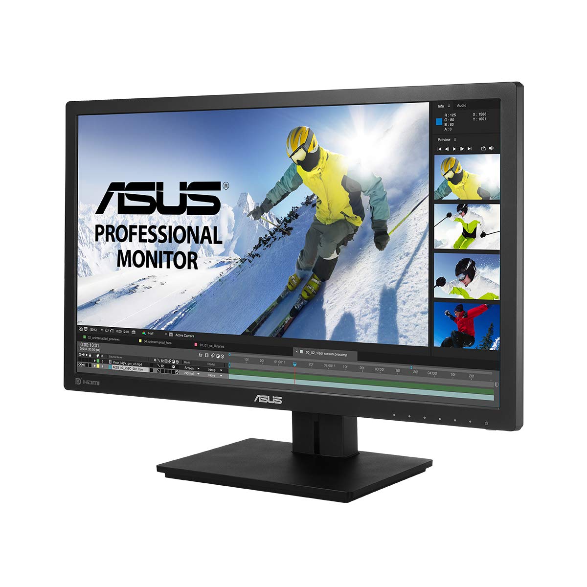 ASUS PB278QV - LED-Monitor - 68.6 cm (27) - 2560 x 1440 - IPS - 300 cd/m² - 5 ms - HDMI, DVI-D, VGA, DisplayPort - Lautsprecher - Schwarz [Energieklasse G] von Asus