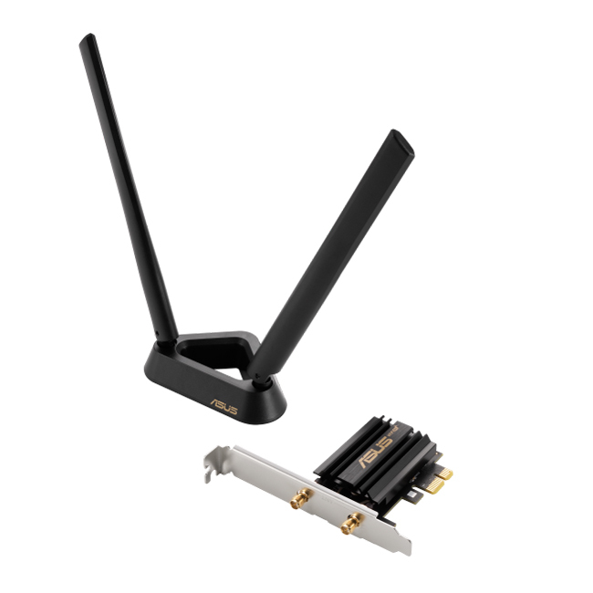 ASUS PCE-AXE59BT WiFi 6E PCI-E Adapter AXE5400 Tri-Band, Bluetooth 5.2, PCI-Express x1 von Asus