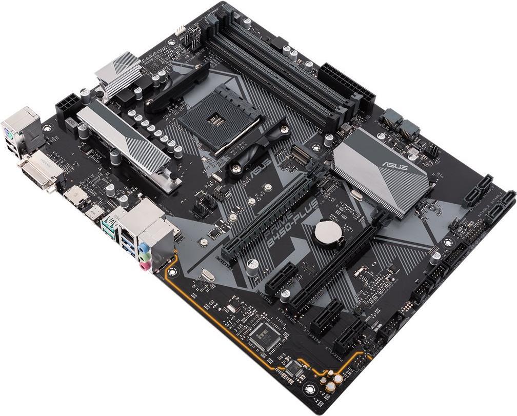 ASUS PRIME B450-PLUS - Motherboard - ATX - Socket AM4 - AMD B450 Chipsatz - USB 3.1 Gen 1, USB 3.1 Gen 2, USB-C Gen1 - Gigabit LAN - Onboard-Grafik (CPU erforderlich) - HD Audio (8-Kanal) von Asus