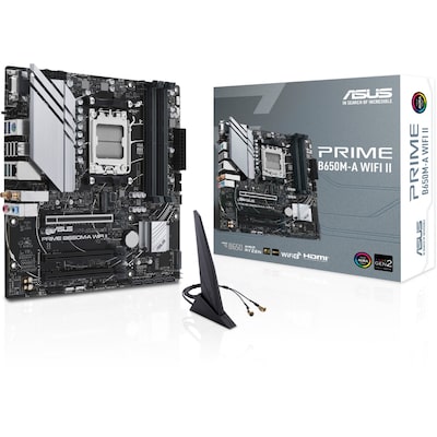 ASUS PRIME B650M-A WIFI II mATX Mainboard Sockel AM5 M.2/USB3.2 TypC/HDMI/DP/VG von Asus