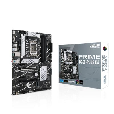 ASUS PRIME B760-PLUS D4 ATX Mainboard Sockel 1700 DP/HDMI/VGA/USB-C von Asus