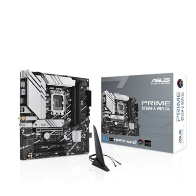 ASUS PRIME B760M-A WIFI D4 mATX Mainboard Sockel 1700 DP/HDMI/USB-A von Asus