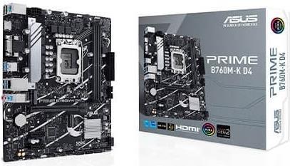 ASUS PRIME B760M-K D4 - Intel - LGA 1700 - Intel® Celeron® - Intel® Core i3 - Intel® Core i5 - Intel® Core i7 - Intel® Core i9,... - LGA 1700 - DDR4-SDRAM - 64 GB (90MB1DS0-M0EAY0) von Asus