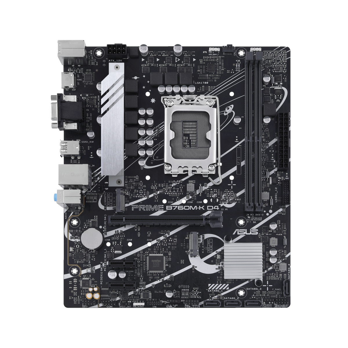 ASUS PRIME B760M-K D4 Mainboard Sockel 1700 von Asus