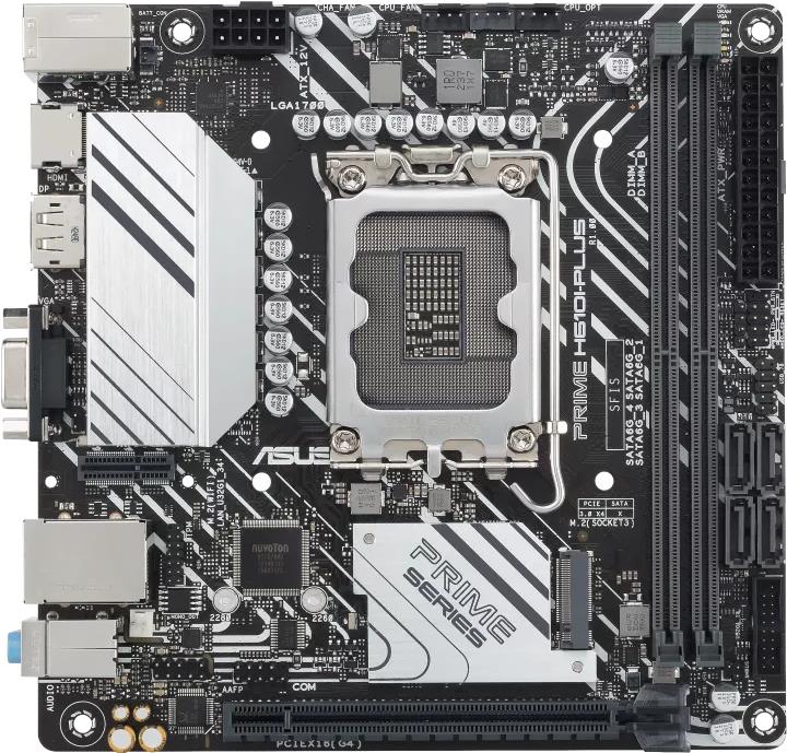 ASUS PRIME H610I-PLUS-CSM - Motherboard - Mini-ITX - LGA1700-Sockel - H610 Chipsatz - USB 3,2 Gen 1 - Gigabit LAN - Onboard-Grafik (CPU erforderlich) - HD Audio (8-Kanal) (90MB1GB0-M0EAYC) von Asus
