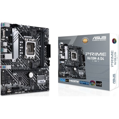 ASUS PRIME H610M-A-CSM D4 mATX Mainboard Sockel 1700 HDMI/DP/VGA von Asus