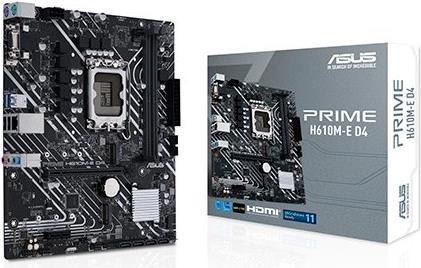 ASUS PRIME H610M-E D4-CSM - Motherboard - micro ATX - LGA1700-Sockel - H610 Chipsatz - USB 3.2 Gen 1, USB 3.2 Gen 2 - Gigabit LAN - Onboard-Grafik (CPU erforderlich) - HD Audio (8-Kanal) von Asus