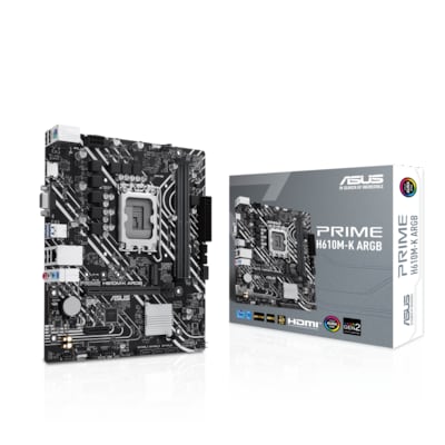 ASUS PRIME H610M-K ARGB mATX Mainboard Sockel 1700 HDMI/VGA von Asus