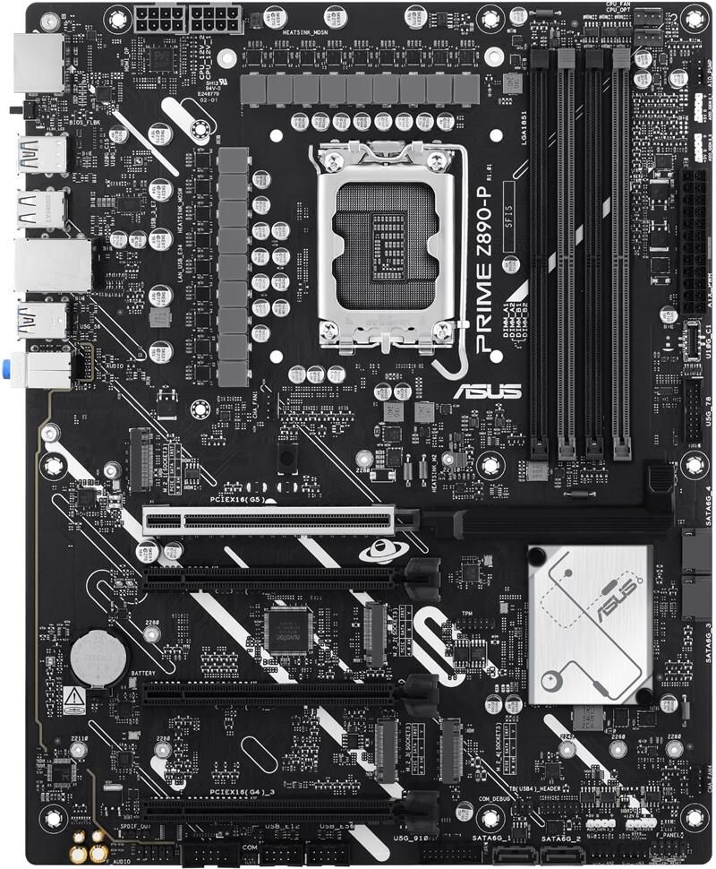 ASUS PRIME Z890-P - Motherboard - micro ATX - LGA1851-Sockel - Z890 Chipsatz - USB-C 3,2 Gen 2x2, USB 3,2 Gen 2, USB 3,2 Gen 1, USB-C 3,2 Gen 1 - 2,5 Gigabit LAN - Onboard-Grafik (CPU erforderlich) - HD Audio (8-Kanal) (90MB1I50-M0EAY0) von Asus