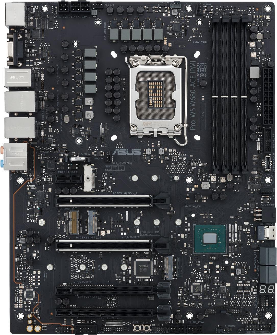 ASUS PRO WS W680-ACE IPMI - Intel - LGA 1700 - Intel® Celeron® - Intel® Core i5 - Intel® Core i7 - Intel® Core i9 - Intel® Pentium® Gold - LGA 1700 - DDR5-SDRAM - 128 GB (90MB1DN0-M0EAY0) von Asus