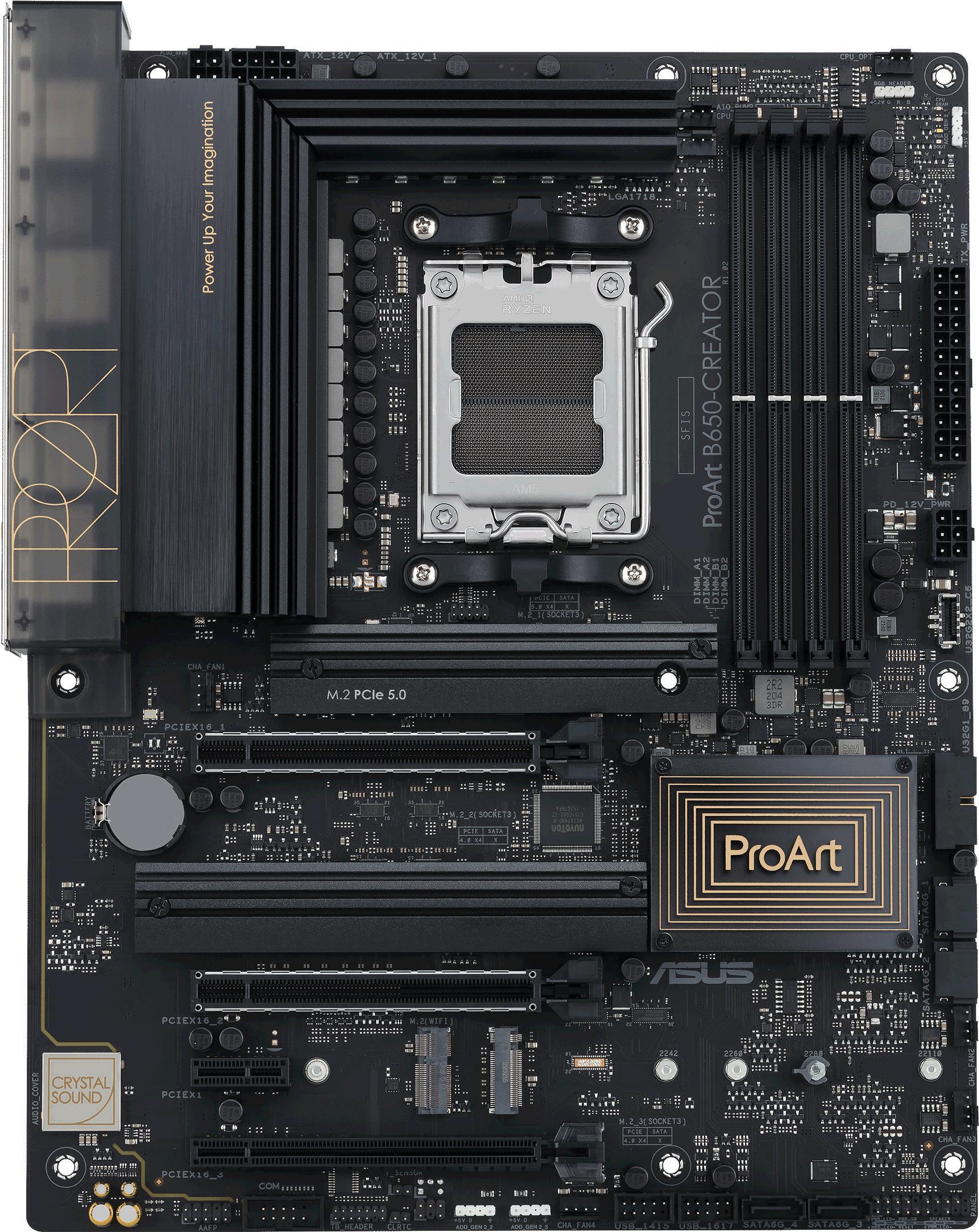 ASUS PROART B650-CREATOR - AMD - Buchse AM5 - AMD Ryzen 3 - AMD Ryzen 7 - AMD Ryzen 9 7th Gen - Buchse AM5 - DDR5-SDRAM - 128 GB (90MB1C40-M0EAY0) von Asus