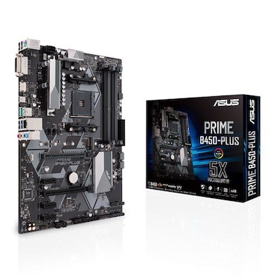 ASUS Prime B450-Plus ATX Mainboard Sockel AM4 M.2/USB3.1/HDMI/DVI von Asus