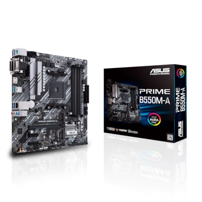 ASUS Prime B550M-A mATX Mainboard Sockel AM4 M.2/USB3.2/HDMI/DVI/VGA von Asus