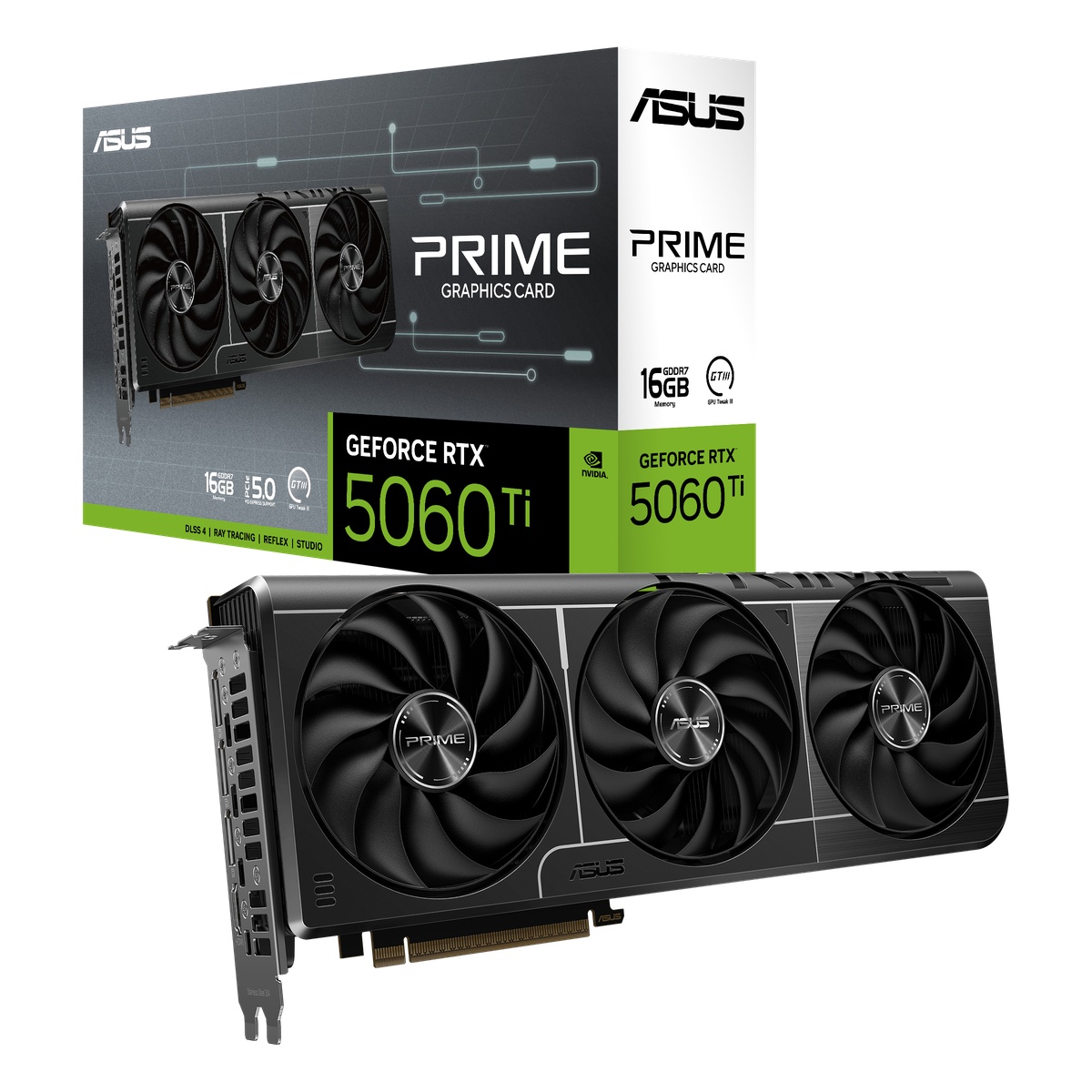 ASUS Prime GeForce RTX 5060 Ti 16G OC - 16GB GDDR7, HDMI, 3x DP ASUS Prime GeForce RTX 5060 Ti 16G OC - 16GB GDDR7, HDMI, 3x DP von Asus