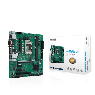 ASUS Pro H610M-C-CSM - Motherboard - micro ATX - LGA1700-Sockel - H610 Chipsatz - USB 3.2 Gen 1, USB 3.2 Gen 2 - Gigabit LAN - Onboard-Grafik (CPU erforderlich) - HD Audio (8-Kanal) von Asus