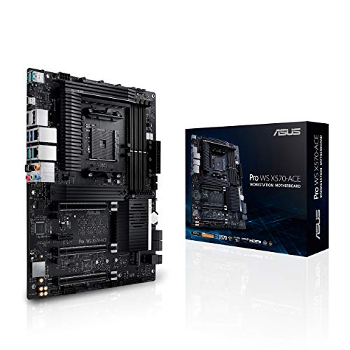 ASUS Pro WS X570-ACE Workstation Mainboard Sockel AM4 (Ryzen 3000 kompatibel, ATX-, PCIe 4.0, DDR4 ECC U.2, USB 3.2, ASUS Conttrol Center Express) von Asus