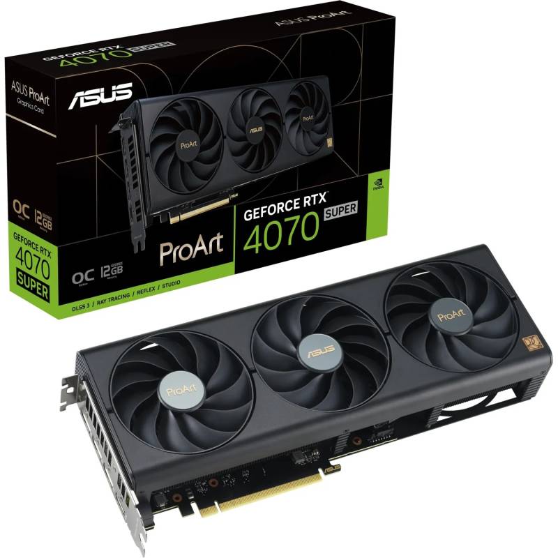 ASUS ProArt GeForce RTX 4070 SUPER OC Grafikkarte - 12GB GDDR6X von Asus