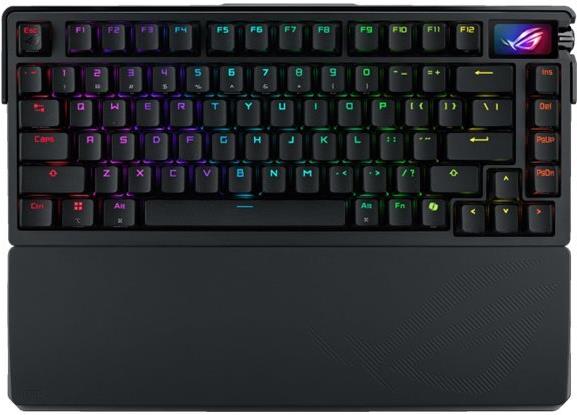 ASUS ROG Azoth Extreme - Tastatur - 75% - mit OLED-Display - backlit - kabellos - 2.4 GHz, USB-C, Bluetooth 5.1 - QWERTZ - Deutsch - Tastenschalter: ROG NX Snow (hot-swappable) (90MP03MA-BKDA01) von Asus