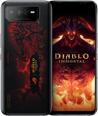 ASUS ROG Phone 6 - Diablo Immortal Edition - 5G Smartphone - Dual-SIM - RAM 16GB / Interner Speicher 512GB - OLED-Display - 17,20cm (6,78") - 2448 x 1080 Pixel (165 Hz) - Triple-Kamera 50 MP, 13 MP, 5 MP - front camera 12 MP - Hellfire Red (90AI00B9-M002X0) von Asus