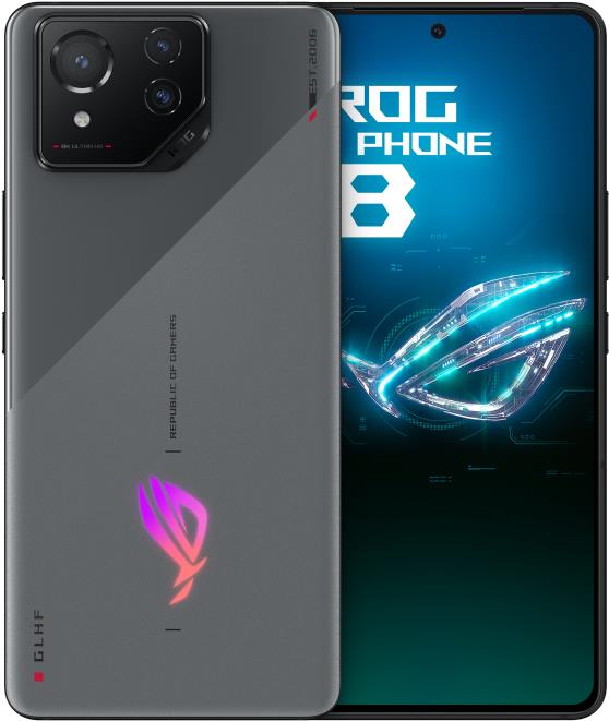 ASUS ROG Phone 8 AI2401-12G256G-GY-EU 17,2 cm (6.78) Dual-SIM Android 14 5G 12 GB 256 GB 5500 mAh Grau (90AI00N2-M000P0) von Asus