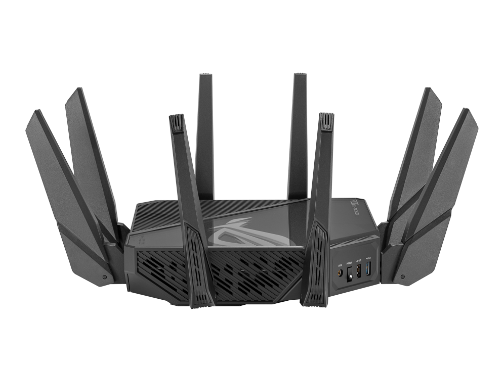 ASUS ROG Rapture GT-AXE16000 - Wireless Router - Switch mit 6 Ports - 10 GigE, 2,5 GigE, 802,11ax (Wi-Fi 6E) - WAN-Ports: 3 - 802,11a/b/g/n/ac/ax (Wi-Fi 6E) - Multi-Band (90IG06W0-MU2A10) von Asus