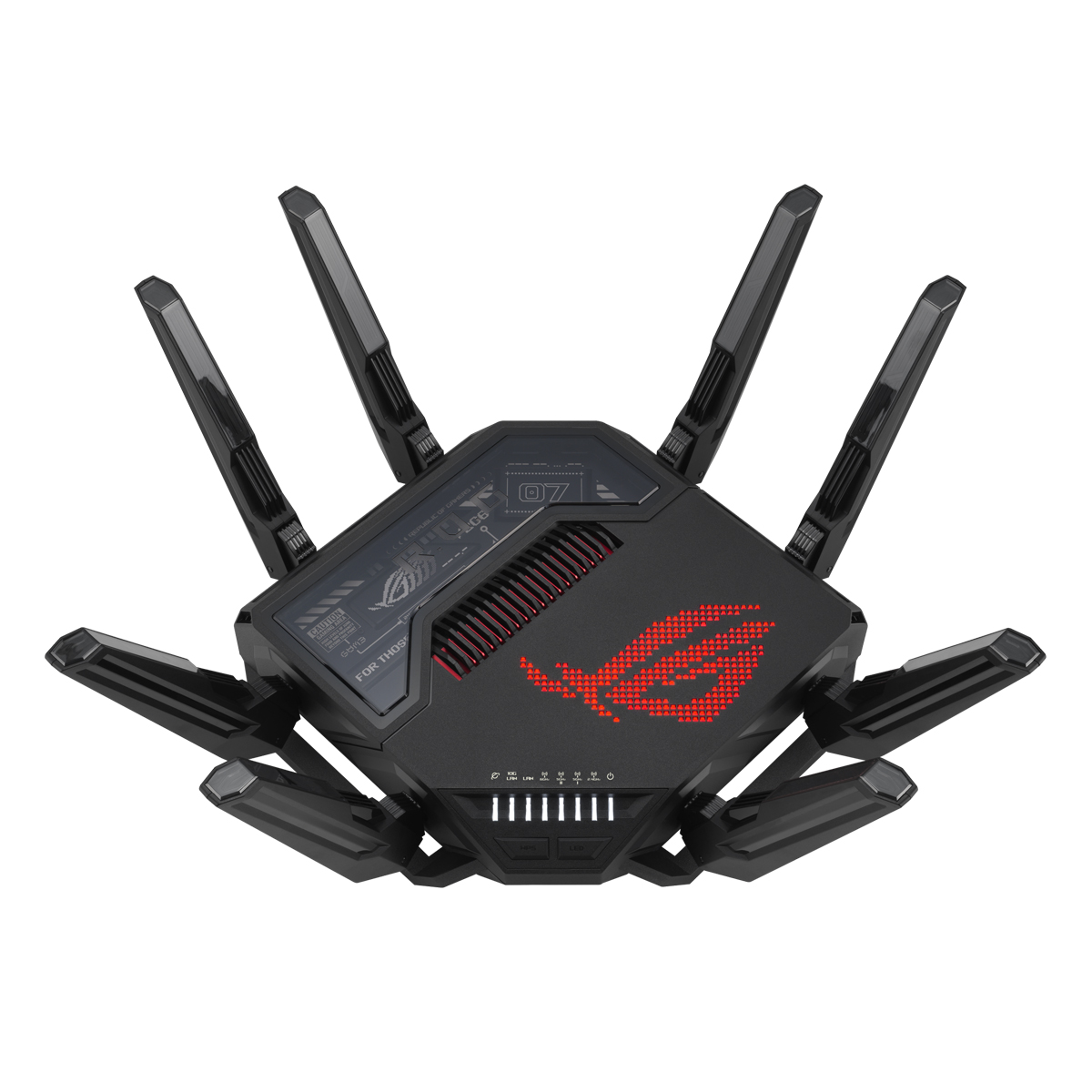 ASUS ROG Rapture GT-BE98 WiFi 7 Gaming Router WLAN BE24000 Quadband, 7x LAN, 8x Antenne (extern) von Asus