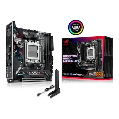 ASUS ROG STRIX B850-I GAMING WIFI mITX Mainboard Sockel AM5 DP/HDMI/USB-C ASUS ROG STRIX B850-I GAMING WIFI mITX Mainboard Sockel AM5 DP/HDMI/USB-C von Asus
