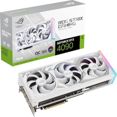 ASUS ROG STRIX GeForce RTX 4090 OC White Ed. Grafikkarte 24GB GDDR6X 2xHDMI 3xDP von Asus