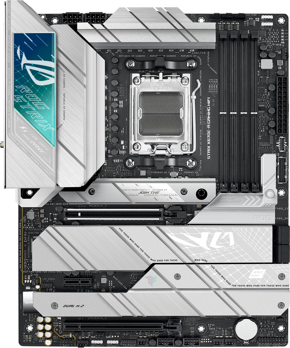 ASUS ROG STRIX X670E-A GAMING WIFI ATX Mainboard Sockel AM5 WIFI/M.2/USB3.2-C/DP (90MB1BM0-M0EAY0) von Asus