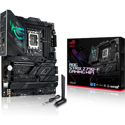 ASUS ROG STRIX Z790-F GAMING WIFI ATX Mainboard Sockel 1700 DP/HDMI/M.2/WIFI/BT von Asus