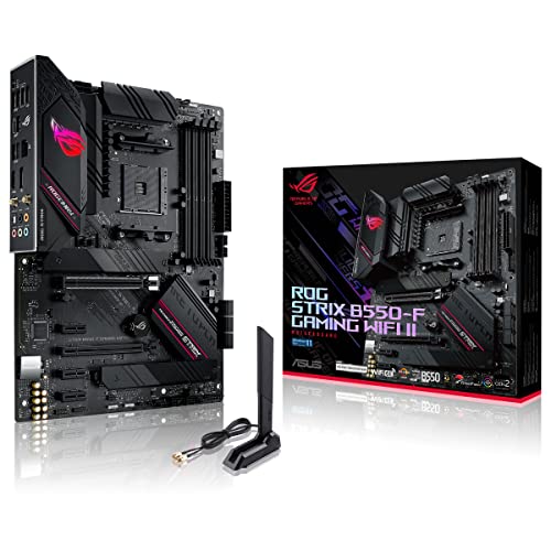 ASUS ROG Strix B550-F Gaming WI-FI II Mainboard Sockel AMD AM4 (AMD B550, ATX, PCIe 4.0, WiFi 6E, SATA 6Gbit/s, USB 3.2 Gen 2, Aura Sync, Two-Way AI Noise Cancelation) von Asus