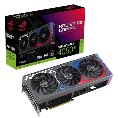 ASUS ROG Strix RTX 4060Ti Gaming Grafikkarte 16GB GDDR6X, 1xHDMI, 3xDP von Asus