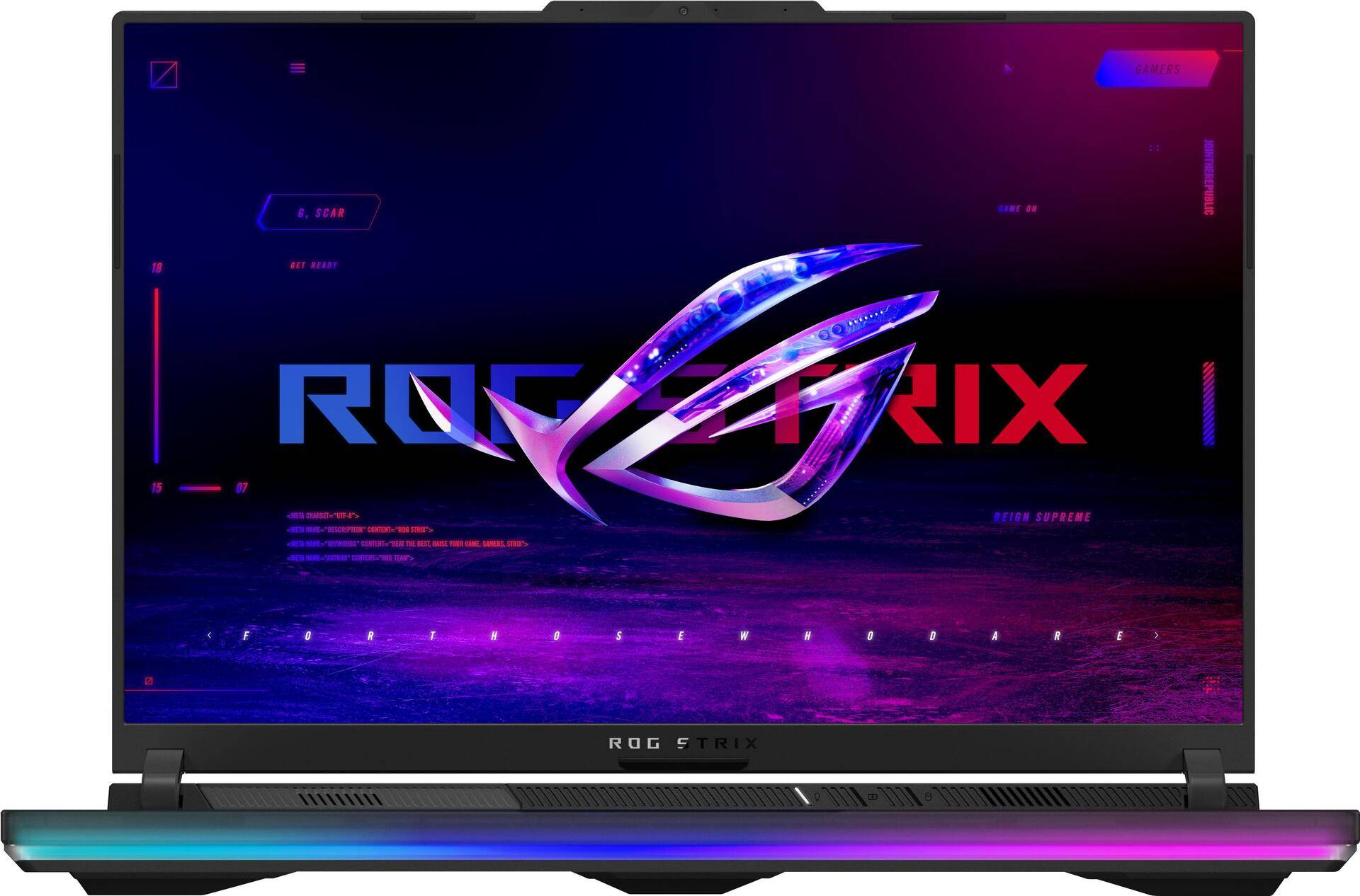 ASUS ROG Strix SCAR 16 G634JYR-RA029W Intel® Core i9 i9-14900HX Laptop 40,6 cm (16) WQXGA 32 GB DDR5-SDRAM 1 TB SSD NVIDIA GeForce RTX 4090 Wi-Fi 6E (802.11ax) Windows 11 Home Schwarz (90NR0IJ2-M00140) von Asus