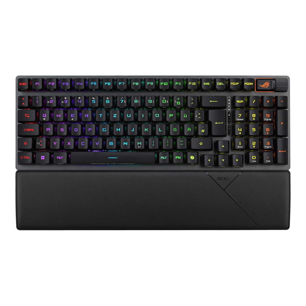 ASUS ROG Strix Scope II 96 RX Wireless kabellose optische Gaming Tastatur mit Bluetooth und 2,4 GHz, Streaming Hotkeys, ROG RX Optical Switches, schwa von Asus