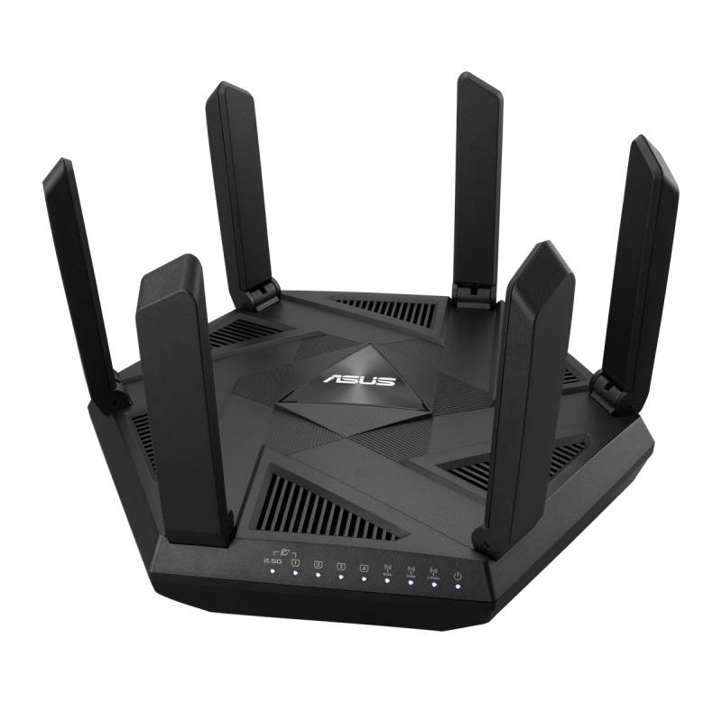 ASUS RT-AXE7800 WLAN Router PROMO WiFi 6E (802.11ax), Tri-Band, bis zu 7.800 Mbit/s, 1x 2.5 GbE LAN/WAN, 1x GbE LAN/WAN, 3x GbE LAN von Asus