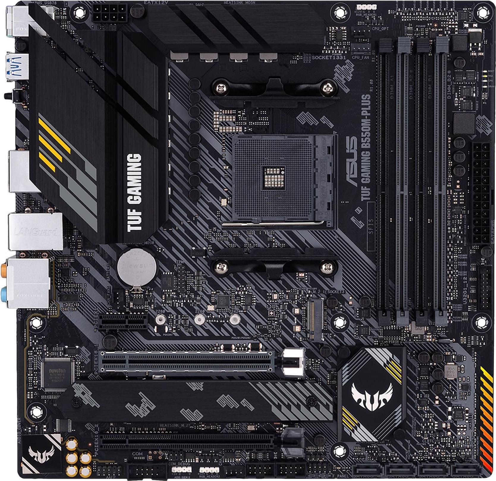 ASUS TUF GAMING B550M-PLUS - Motherboard - micro ATX - Socket AM4 - AMD B550 - USB-C Gen2, USB 3.2 Gen 1, USB 3.2 Gen 2 - 2.5 Gigabit LAN - Onboard-Grafik (CPU erforderlich) - HD Audio (8-Kanal) von Asus