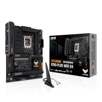 ASUS TUF GAMING B760-PLUS WIFI D4 ATX Mainboard Sockel 1700 DP/HDMI/USB-C von Asus