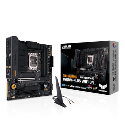 ASUS TUF GAMING B760M-PLUS WIFI D4 mATX Mainboard Sockel 1700 DP/HDMI/USB-C von Asus