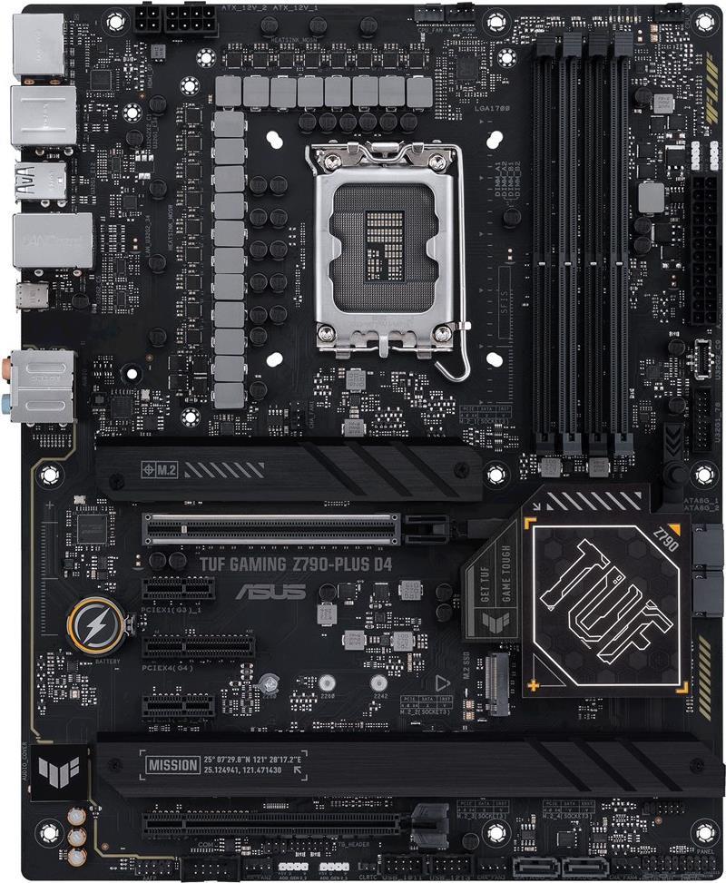 ASUS TUF GAMING Z790-PLUS D4 - AMD - LGA 1700 - Intel® Celeron® - Intel® Core i3 - Intel® Core i5 - Intel® Core i7 - Intel® Core i9,... - LGA 1700 - DDR4-SDRAM - 128 GB (90MB1CQ0-M0EAY0) von Asus