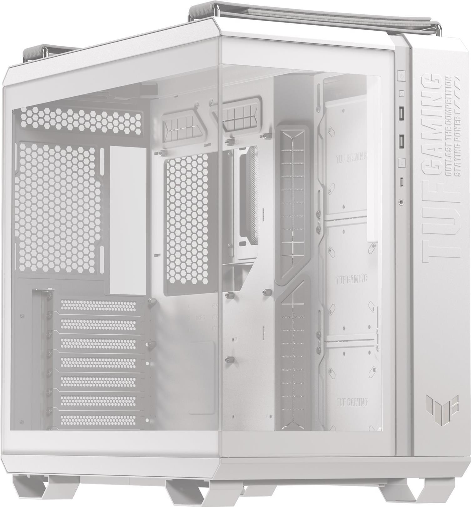ASUS TUF Gaming GT502 Horizon - Mid tower Gaming - ATX - Seitenteil mit Fenster (gehärtetes Glas) - keine Spannungsversorgung - Schneeweiß - USB/Audio (90DC0093-B19010) von Asus