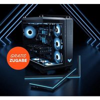 ASUS TUF Gaming GT502 Horizon Schwarz ATX Midi-Tower Gaming Gehäuse inkl. Lightning Kit von Asus