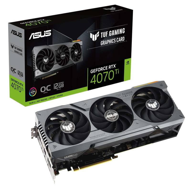 ASUS TUF Gaming GeForce RTX 4070 Ti OC Grafikkarte - 12GB GDDR6X, 2x HDMI, 3x DP von Asus