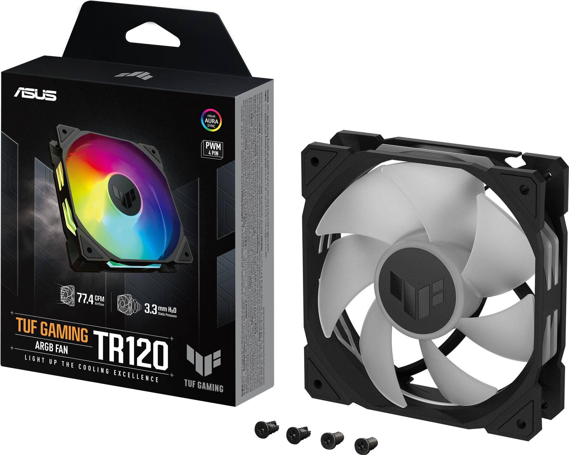 ASUS TUF Gaming TR120 ARGB Fan - Single Pack Computergehäuse Ventilator 12 cm Schwarz (90DA0090-B09000) von Asus