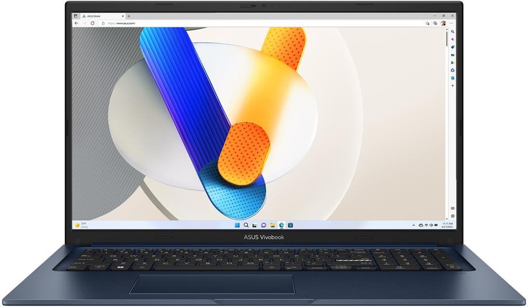 ASUS Vivobook 17 FHD blau i7-1355U 16GB/1TB SSD Win11 X1704VA-AU381W (90NB10V2-M00CL0) von Asus