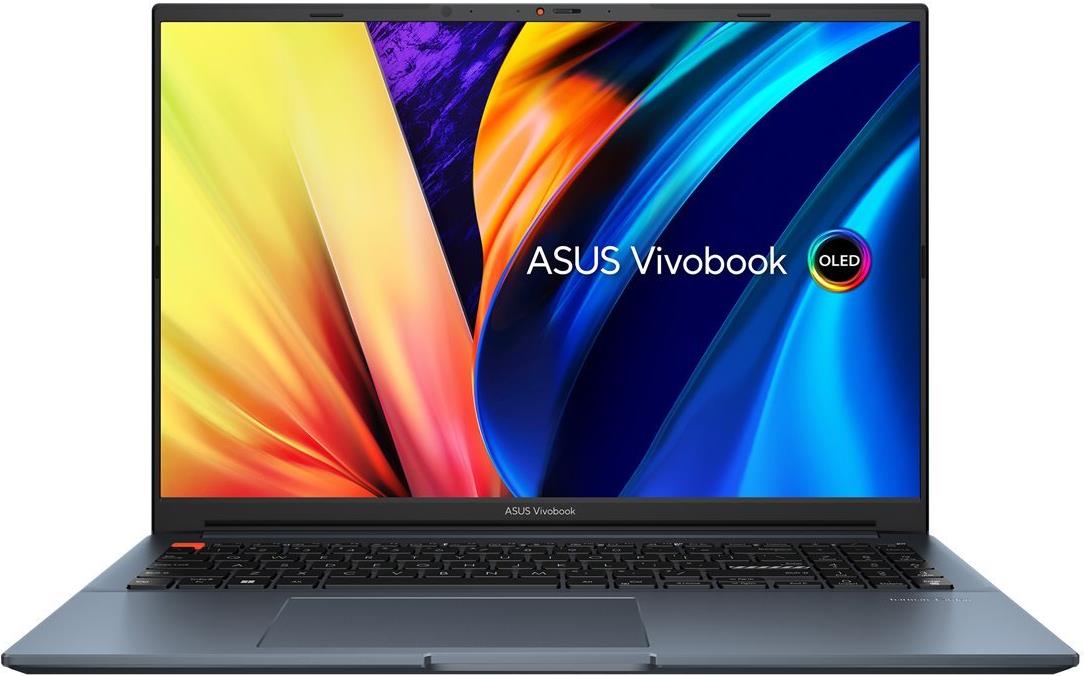 ASUS Vivobook Pro 16 OLED K6602VU-MX127X - 180°-Scharnierdesign - Intel Core i9 13900H / 2.6 GHz - Win 11 Pro - GF RTX 4050 - 16 GB RAM - 1 TB SSD NVMe - 40.6 cm (16) OLED 3200 x 2000 (3.2K) @ 120 Hz - Wi-Fi 6E, Bluetooth - ruhig blau - kbd: Niederländisch (90NB1151-M00670) von Asus